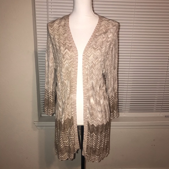 Chico's Sweaters - Chico's Zigzag 3/4 Sleeve Open Cardigan Sz XL (3)